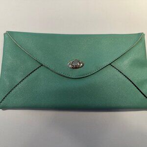 Seafoam Green Clutch, Faux Leather